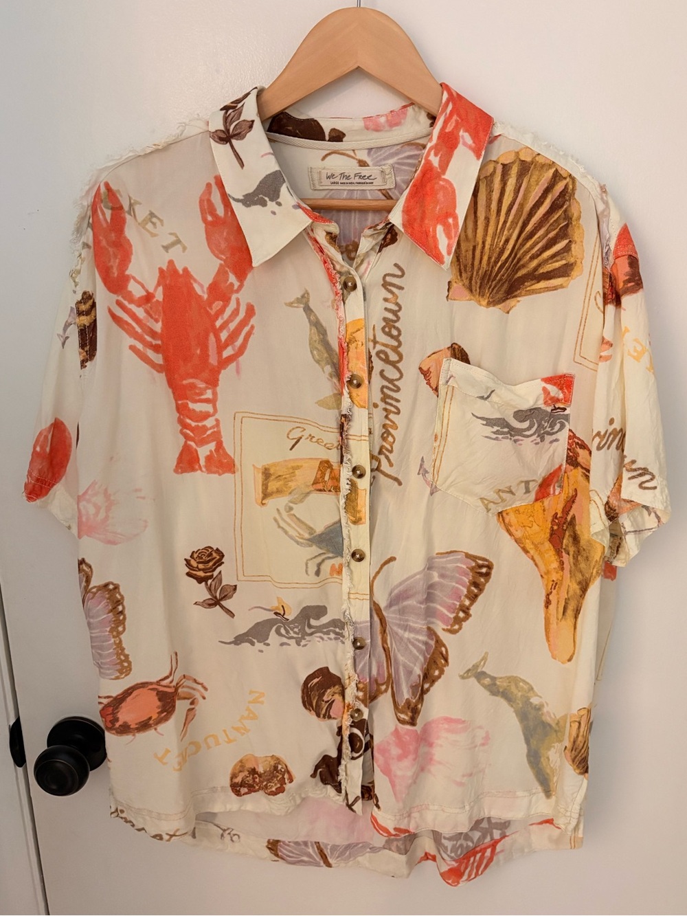 Free People Beachy Button Up